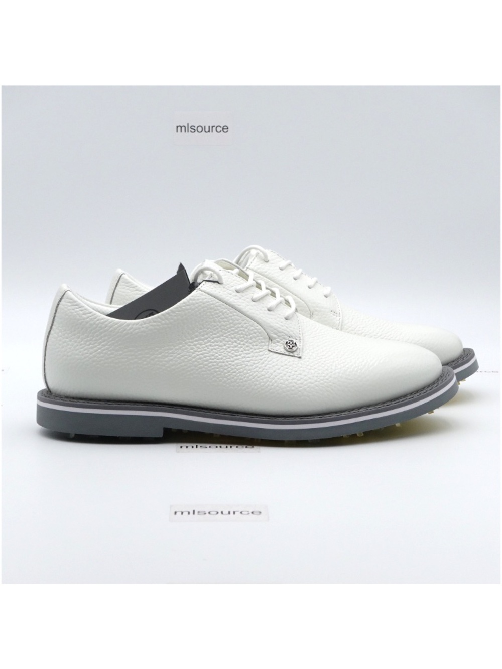 NEW G/FORE Gallivanter Pebble Leather Golf Shoes Snow - Picture 2 of 9